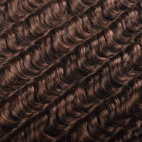 Medium Brown Braiding Hair Bulk Hair 100% Human Hair #4 Deep Wave Human Hair For Boho Braids 100g Bohemian Knotless Braid In Hair Extensions No Weft 20 Inch