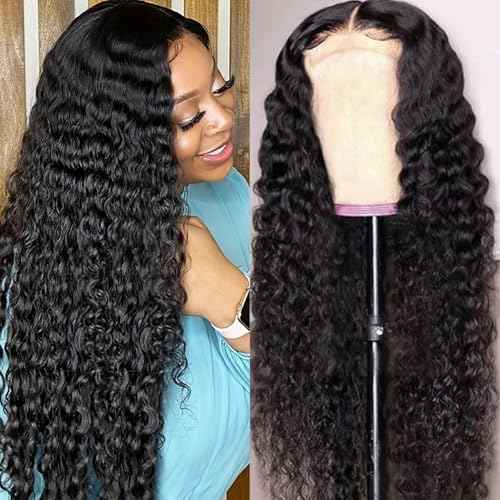 Joedir 26" Big Curly Wavy Supreme Free Parting HD Lace Frontal Wigs With Baby Hair High Temperature Synthetic Wigs For Women(AChocolate Brown Color)