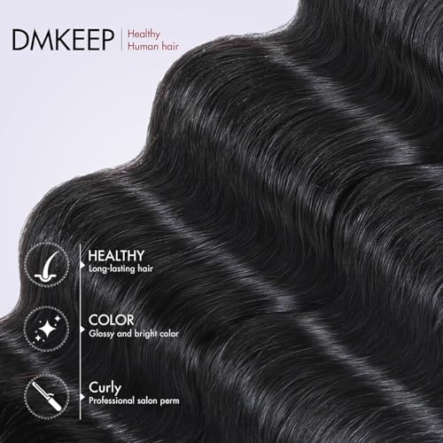 DMKEEP Top Grade Loose Wave Human Braiding Hair 2 Bundles 100g Human Hair Braiding Hair No Weft Bulk Human Hair for Braiding Hair Extensions Natural Color 20 Inch