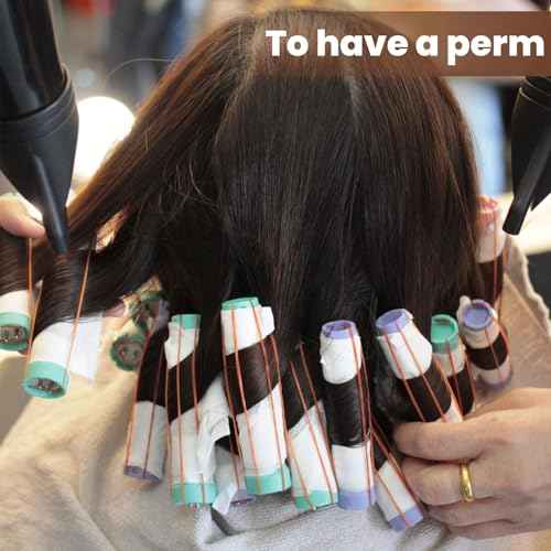100pcs Hair Perm Papers, Breathable Salon End Papers for Hair Rollers, Disposable High Temperature Resistant Hair Curling Paper for Cold Hot Perms, Hair Styling Tools for Professional, Home