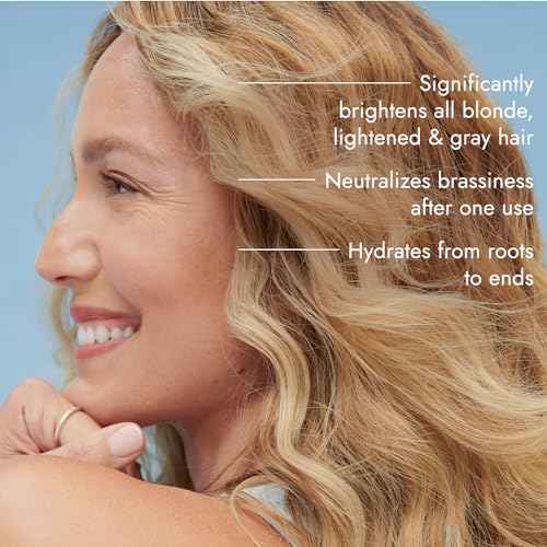 Bondbar Purple Brightening Shampoo for Blonde, Lightened & Gray Hair, Neutralizes Brassiness, Repairs, Protects, Hydrates, Vegan, CrueltyFree, 8 Fl. Oz