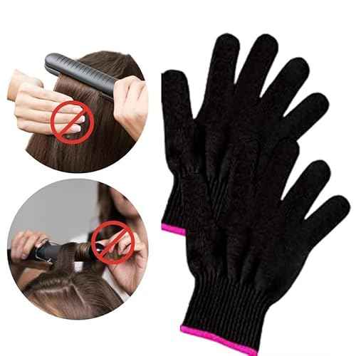 Heat Resistant Gloves - Professional Hot Hand Glove - Heat Protection Flat Iron Glove for Women Hair Styling