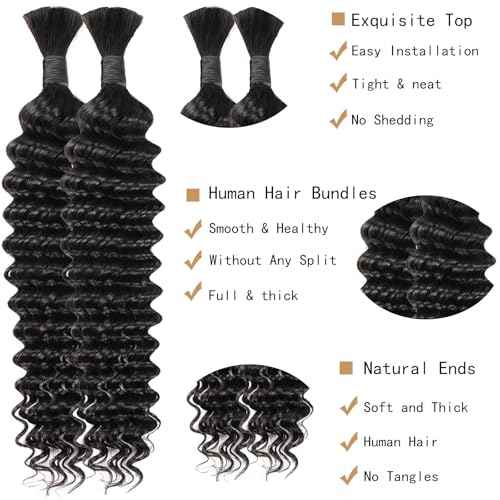 Sensationnel Empire multi weave hair - wet and wavy tropical curl human hair 3 bundle layered lengths (10 12 14 inch, 1B OFFBLACK)
