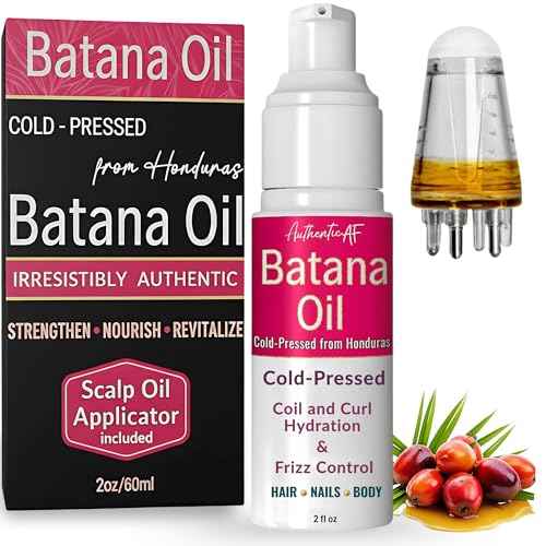 Batana Oil | Pump Bottle Aceite de Batana de Honduras ? Precision Applicator 2 oz for Edges & Scalp, 100% Raw, Unrefined, Cold-Pressed Aceite L?quido con Gotero