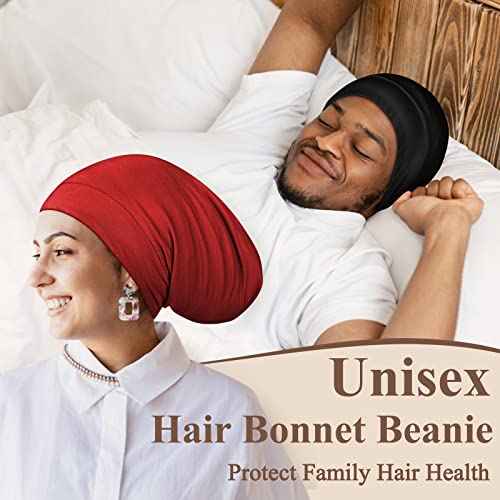 OLESILK 100% Silk Dreadlock Cap, Silk Bonnet for Long Hair, Braid Bonnet for Sleeping, Extra Large Bonnet for Women&Men, Loc Cap Hair Cover