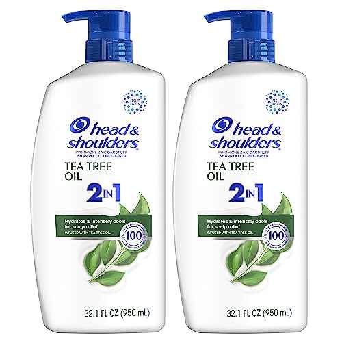 Head & Shoulders 2 in 1 Dandruff Shampoo and Conditioner, Anti-Dandruff Treatment, Tea Tree Oil for Daily Use, 32.1 oz Each, Twin Pack