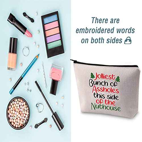 LEVLO Christmas Movie Gifts Jolliest Bunch of Assholes This Side of The Nuthouse Makeup Bags National Lampoons Bags (Jolliest Bunch)