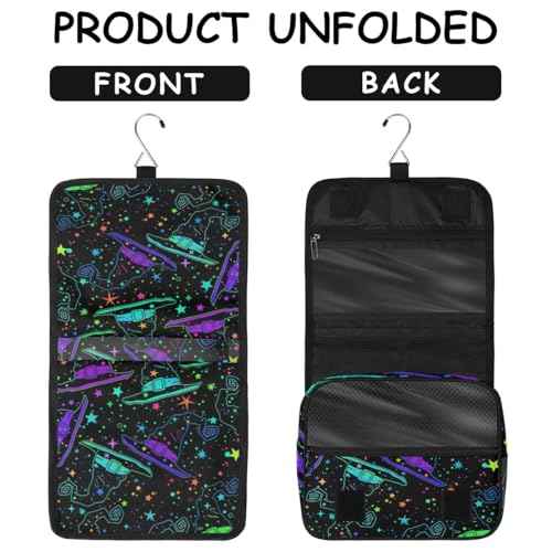 Hanging Toiletry Bag Halloween Witch Hat Women Travel Makeup Bag Organizer Toiletries Bag for Travel Size Essentials Accessories Cosmetics