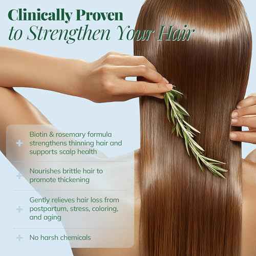 Hair Growth Shampoo, Rosemary, Caffeine, Biotin, Oil Control, Scalp Care, Hair Loss Shampoo for Strengthen Roots, Hair Thickening, Men, Women