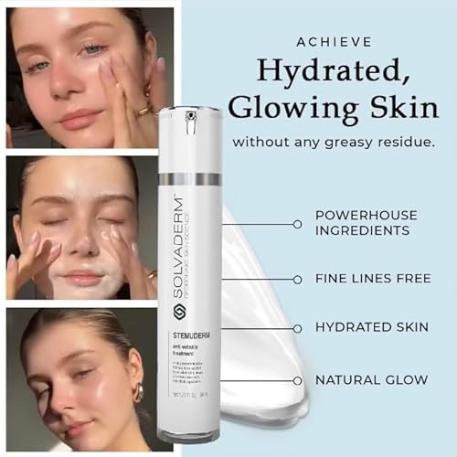 Stemuderm Face & Eye Cream - Anti Aging Skincare - Daily Moisturizer for Fine Lines, Wrinkles & Eyebags - Supports Natural Collagen Production & Elastin - Organic Plant Based Stem Cells - 1.75 fl oz