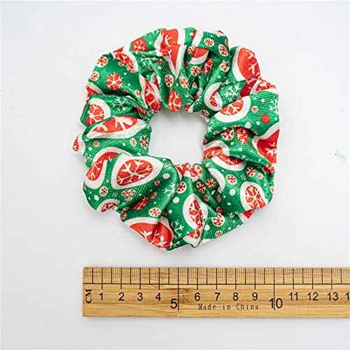 8 Pcs Christmas Scrunchies for Hair Elk Santa Claus Elastic Hair Bands Snowflake Christmas Tree Bow Hair Ties for Woman Girls, Glittery Ponytail Holders for Christmas Decoration Costume Party