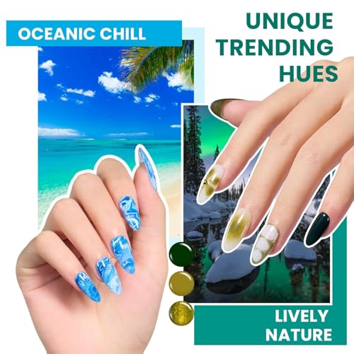Beetles 110 PCS Gel Nail Polish Set, 100 Colors Infinite Inspiration All Season Red Brown Green Black Gel Polish with 5Pcs Base Top Coat Soak off UV Gel for Manicure Lovers DIY at Home Gifts for Women