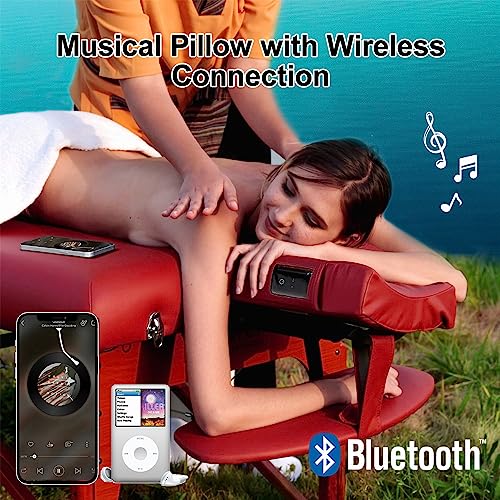 Master Massage Music Master High Fidelity Sound Face Cradle Cushion- Bluetooth Massage Pillow for Face Down Resting- Ultra Soft Massage Table Headrest Foam Headrest