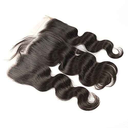Body Wave Lace Frontal 13x4 Ear to Ear Lace Front Closure Brazilian Virgin Remy Human Hair with Baby Hair Body Wave Frontal Natural Black Color 16 inch
