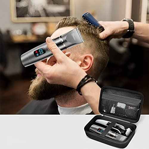AMSAMOTION Travel Case for Braun MGK3 BT5 BT7 Series Trimmer MGK3335 MGK3221 MGK3245 BT3221 BT5260 BT3240 BT5265 BT7240 Beard Trimmer and Hair Clipper Travel Hard Case Carrying Protective Storage Bag