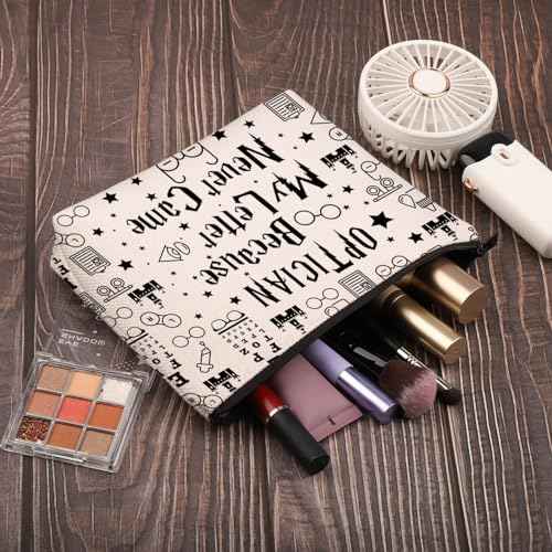 PLITI Optometrist Gift Optician Gift Ophthalmologist Gift Optician Because My Letter Never Came Makeup Bag For Eye Doctor (optician letter bag)
