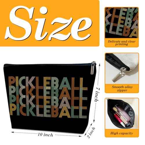 Pickleball Gifts for Women Makeup Bag, Gifts for Pickle Ball Lover, Pickleball Favors for Teen Girls Sister Friends Besties, Women Cosmetic Bag for Purse