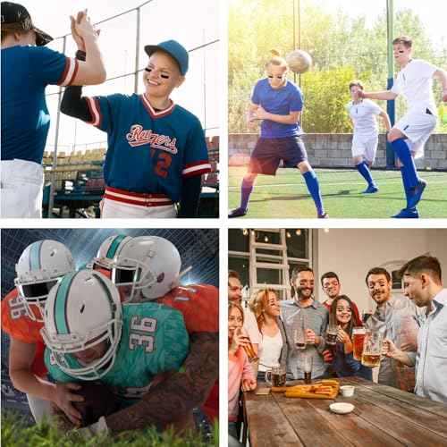 300 Pcs Eye Black Stickers, Softball Baseball Stickers Sports Eye Black Sticker Breathable Eyes Strips with 1 White Pencil Sport Adhesive Sticker for Football Lacrosse Fans Eyes Strip Birthday