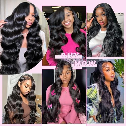 Body Wave Bundles Human Hair 20 22 22 Inch 12A Grade 100% Unprocessed Brazilian Virgin Hair Body Wave 3 Bundles Deals Real Human Hair Extensions For Black Women Natural Black