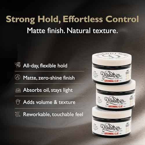 Grooming Clay ? Strong Hold, Natural Matte Finish, and Flexible Styling with Kaolin Clay & Beeswax ? Tobacco Vanilla Scent ? 3.4 oz (1-pack)