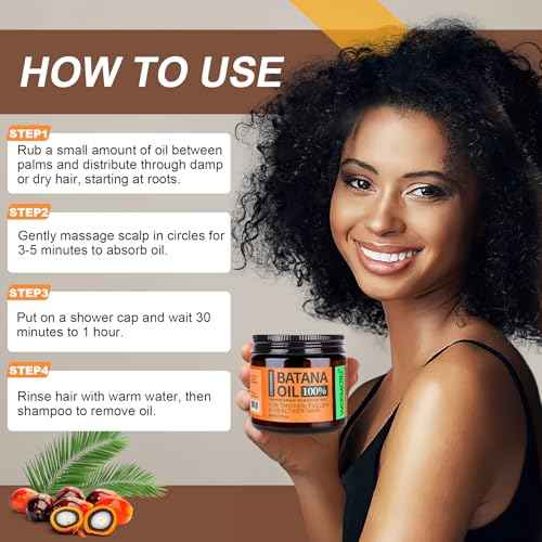 Raw Batana Oil for Hair Growth Dr Sebi, 100% Pure Organic Batana Hair Mask from Honduras, Wild Growth Hair Oil, Scalp Oil Promotes Hair Thickness, Prevents Loss for Men & Women, 2 fl oz (1 Pack)