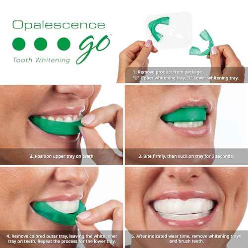 Opalescence Go 10% - Prefilled Teeth Whitening Trays Kit (10 Treatments) - 10% Hydrogen Peroxide - Mint Made by Ultradent Products. Go Teeth Whitening Kit -Mint- GO10-5193-1