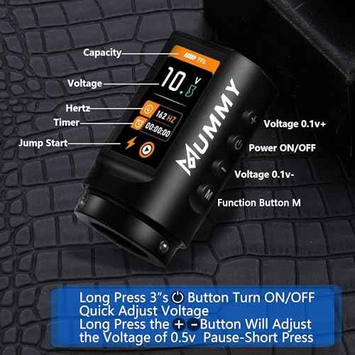 Mummy Sphinx Tattoo Pen Machine with Adjustable 6 Strokes 2.2,2.4,2.8,3.3,3.7,4.2mm