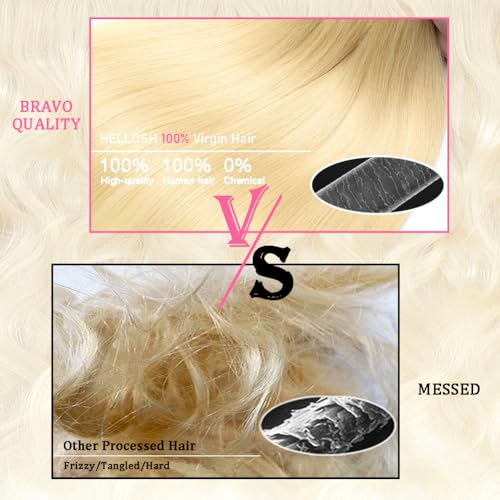 613 Bundles Blonde Bundles Human Hair 24 Inch 613 Body Wave bundles 100% Unprocessed 12A Grade Brazilian Virgin Hair Bundles 1 Bundle Human Hair 613 Blonde Bundle