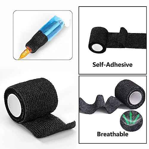 Urknall 223pcs Large Machine Covers with RL and Grip Cover Set, 20Pcs 1203RL 200Pcs Tattoo Pen Covers 3Pcs Grip Tape 1203RL Tattoo Pen Bags Blue Tattoo Pen Sleeves For Tattoo Kit Tattoo Supplies