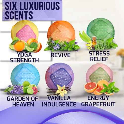 Bath Bombs Gift Set - Ultra Bubble XXL Fizzies (6 x 4.1 oz) with Natural Dead Sea Salt Cocoa and Shea Essential Oils, The Best Birthday Gift Idea for Her/Him, Wife, Girlfriend, Women, Kids