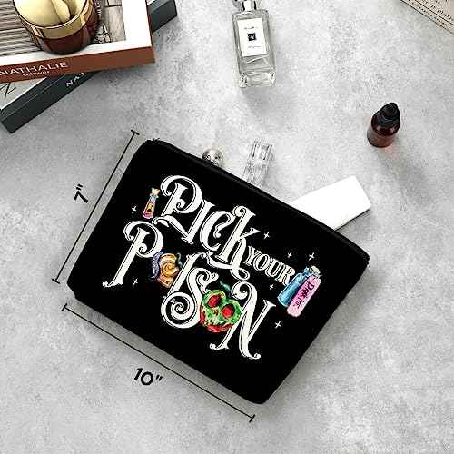 Decohim Emperor Makeup Bag Cosmetic Bag Accessory Bag Gifts for Women Halloween Evil Queen Witch Stuff Birthday Christmas Halloween Party Gift for Llama Villain Lover Fans Sister Girl BFF Fandom