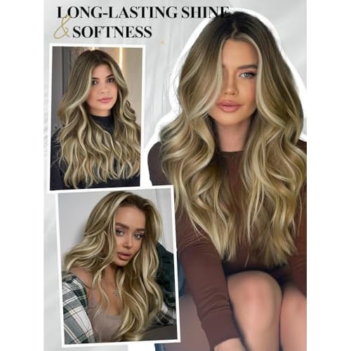 Micro Bead Weft Hair Extensions PU Invisible Weft Human Hair Extensions Seamless Real Human Hair Highlight Blonde 9A/P60 Dual-Use No Tape in Weft in Hair Extension for Women(40g 4Pcs,22 Inch)