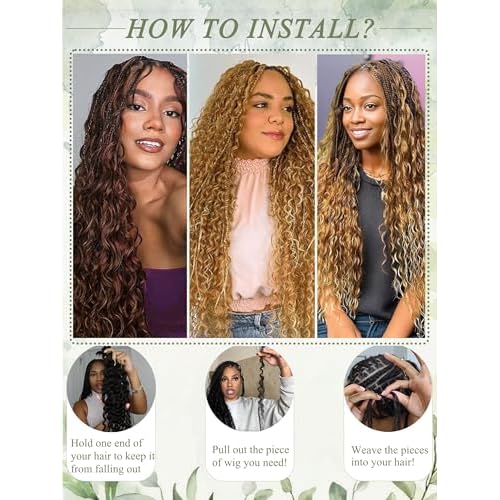 Human Braiding Hair for Boho Braids Deep Wave Bulk Human Hair for Braiding 26 Inch 100 g 4 Bundles No Weft 10A Curly Human Hair Extensions for Braids Wet and Wavy