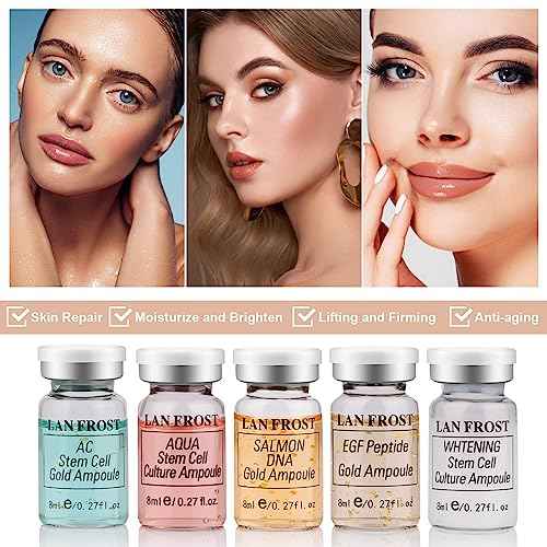 BB Facial Glow Starter Kit Serum Hyaluronic Acid Essence Skin Care Set 0.27oz 12 Vials, Skin Care Serum for Face BB Radiance Facial Kit