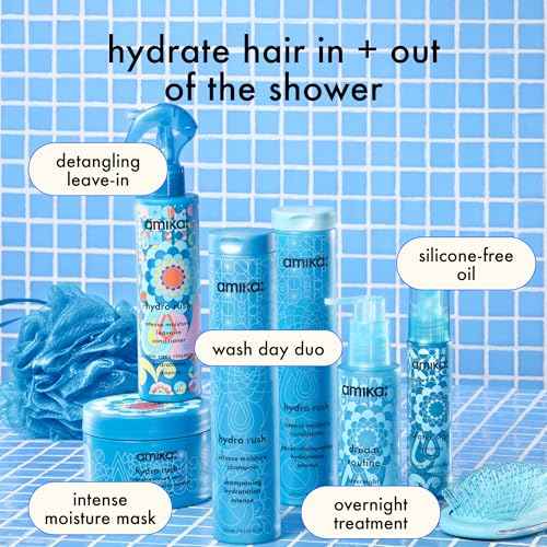 amika hydro rush intense moisture shampoo with hyaluronic acid