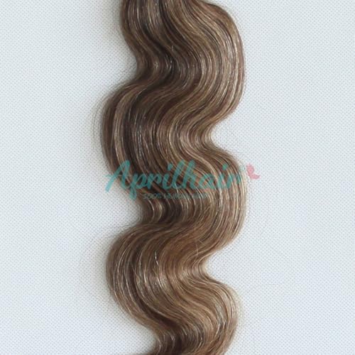 8A Machine Double Weft Raw Brazilian Virgin Human Hair Extensions Highlight P4/27 Brown Honey Blonde Body Wave 3 Bundles 10" 10" 10"