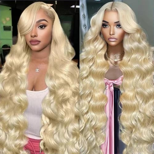 613 Lace Front Wig Human Hair 200 Density Blonde Wig Human Hair 12A 13x6 HD Lace Front Wigs Pre Plucked With Baby Hair 613 Wig Glueless Wigs 24 Inch