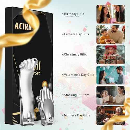 Nail Clippers Set,Gag Gifts Funny,Stocking Stuffers for Adults Men Him,White Elephant Gifts for Adults, Cool Stuff Gadgets for Men Dad Boyfriend Father Husband Friends,Mens Gifts Ideas