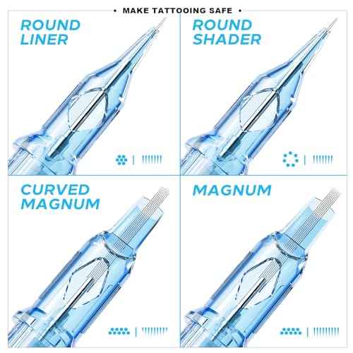Emalla ELIOT Tattoo Cartridge Needles, 20Pcs Premium Tattoo Needles #10 Standard Round Liner Tattoo Cartridges 1005RLL Tattoo Needles Diameter 0.30mm Long Taper 5.0mm for Machine Tattoo Supplies