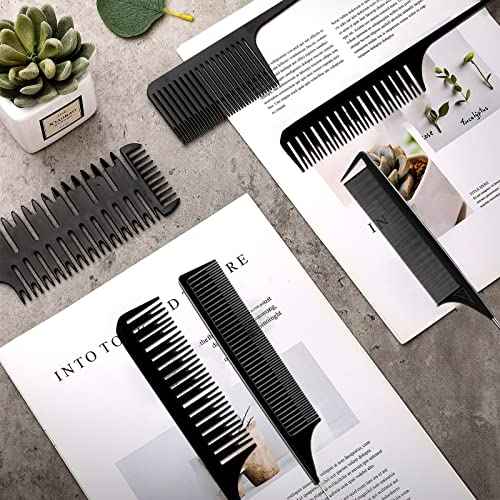 Highlight Comb Set, 6 Piece Set, Weaving, Sectioning, Styling, and Hair Dyeing Combs Professional Weaving Styling for Foiling and Balayage Coloring(Various Style)