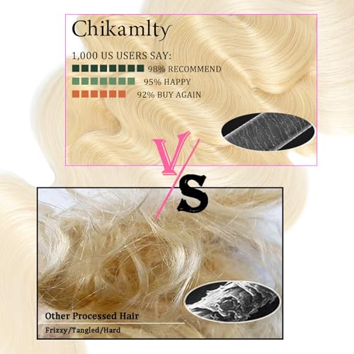 613 Bundles Blonde Human Hair Single Bundle 24 inch 1 Bundle Body Wave 100% Unprocessed 12A Brazilian Virgin 613 Human Hair Bundles 100g One Bundle