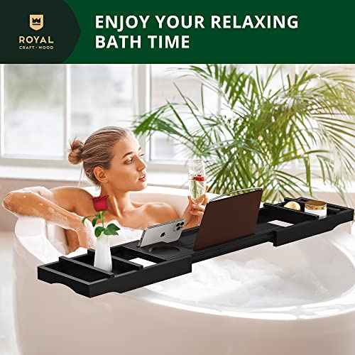 ROYAL CRAFT WOOD Bathroom Organizer Shower Bathtub Caddy