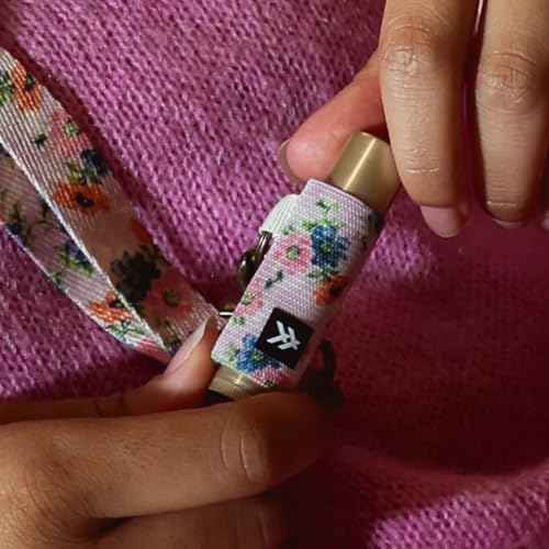 Thread Wallets Elastic Lip Balm and Gloss Holder Keychain