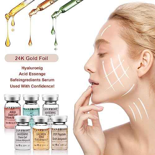BB Facial Glow Starter Kit Serum Hyaluronic Acid Essence Skin Care Set 0.27oz 12 Vials, Skin Care Serum for Face BB Radiance Facial Kit
