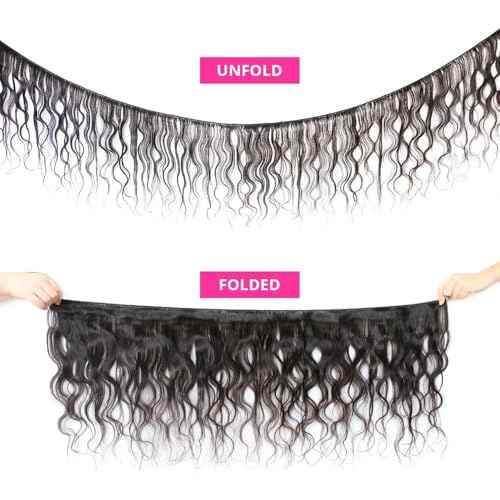Body Wave Bundles Human Hair 14 16 18 20 Inch Human Hair Bundles 100% Unprocessed Brazilian Virgin Quick Weave 4 Bundle Human Hair Extensions for Black Women Natural Color