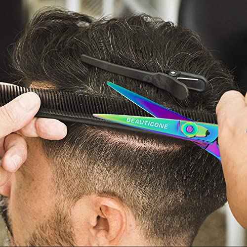 BEAUTICONE Hair Cutting Scissors, Professional 6.5" Barber Shears for Haircut Men/Women, Beard & Mustache Trimming Stainless Steel Hairdressing Scissors, Adjustable Screw