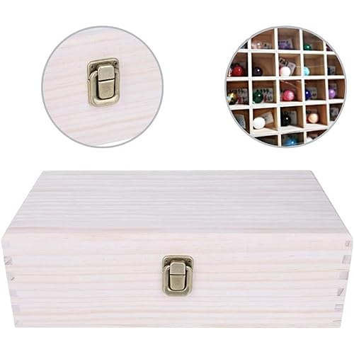 Essential Oil Storage Box Wooden Essential Oils Display Organizer 32 Slots Stand Holder for 5 to 15 ml Bottles Nail Polish Collectionl Bottles Nail Polish Collection.