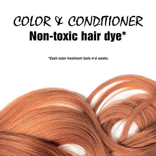 Light Mountain Henna Hair Color & Conditioner - Light Red Hair Dye for Men/Women, Organic Henna Leaf Powder and Botanicals, Chemical-Free, Semi-Permanent Hair Color, 4 Oz