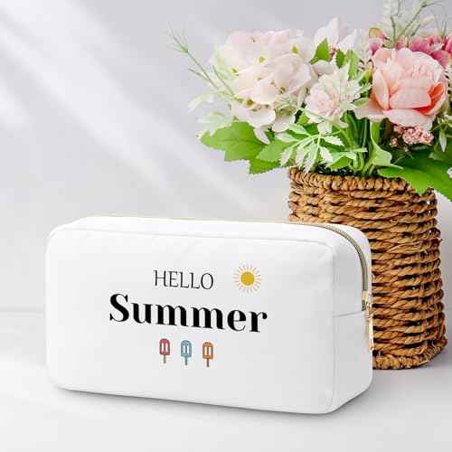 Summer Lover Gifts Makeup Bag Summer Gifts for Women Friend Travel Trip Gifts Beach Summer Cosmetic Bag Weekend Gifts Summer Themed Gifts Travel Pouch Beach Vacation Gifts Birthday Graduation Gift