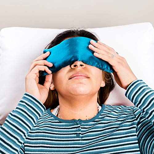 EARTHLITE Holistic Alchemy Aromatherapy Eye Pillow - 100% Silk Cover, Natural Herbs & Flax Seeds, Weighted, Cooling & Soothing